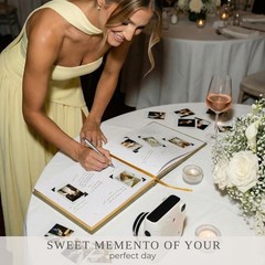 Beautiful Sage Wedding Guest Book for Reception Sign In Memory Keepsake Book