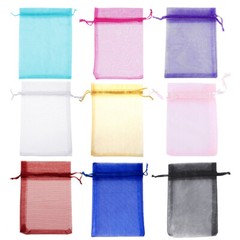100 200pcs 4×6″ Drawstring Organza Gift Bags Wedding Party Candy Jewelry Pouches