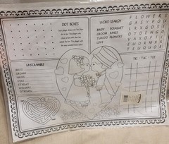 Wedding Themed Paper Placemats Party Supplies 12 Piece Set Oriental Trading
