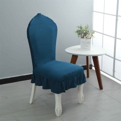 Chair Cover Ruffle Edge Home Spandex Dining Chair Cover Vintage Seat Cover