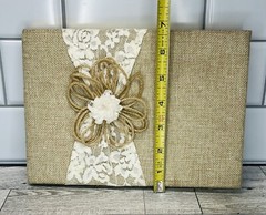 David Tutera Burlap and Lace Wedding Guest Book Special Event Occasions 60 Pages
