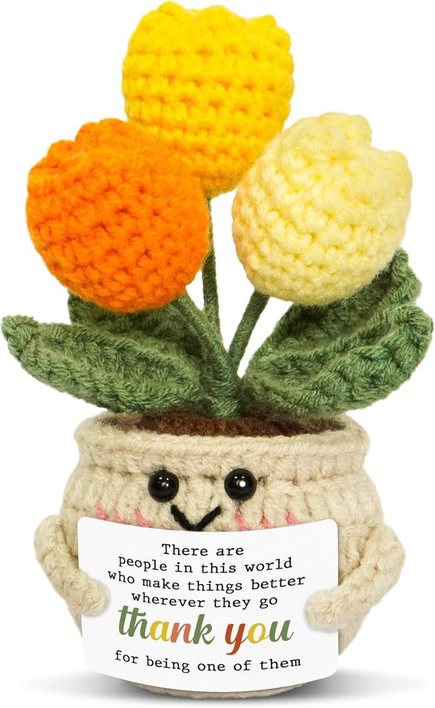 OASSIE Thank You Gifts for Women Mini Tulip Crochet for Teacher