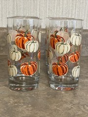 Royal Norfolk Libbey Fall Autumn Pumpkin 16oz Glasses – Set of 6