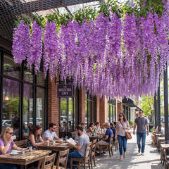 Purple 26 Pcs 3D Wisteria Garland for Classroom & Wedding Decor