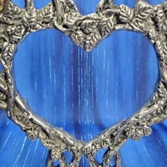 Rose Heart Wedding Cake Topper Pewter Figurine Fellowship Foundry US Made *NEW*