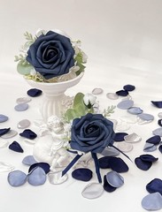 CherishedMoments 2Pcs Dusty Blue 6.7 inches x 5.3 inches, Navy
