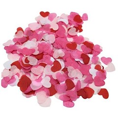 1 Inch White Pinks Red Tissue Paper Heart Confetti Wedding Reception