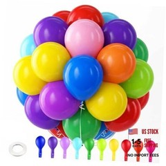 150 pcs Rainbow Latex Balloons Assorted color ballons, 5 inches Multi-color