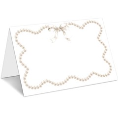 25 PCS Pearl Place Name Cards Table Setting Tented Food Signs Bridal Shower