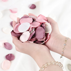 300 Pcs Silk Rose Petals, Blush Pink, Wedding Table Confetti