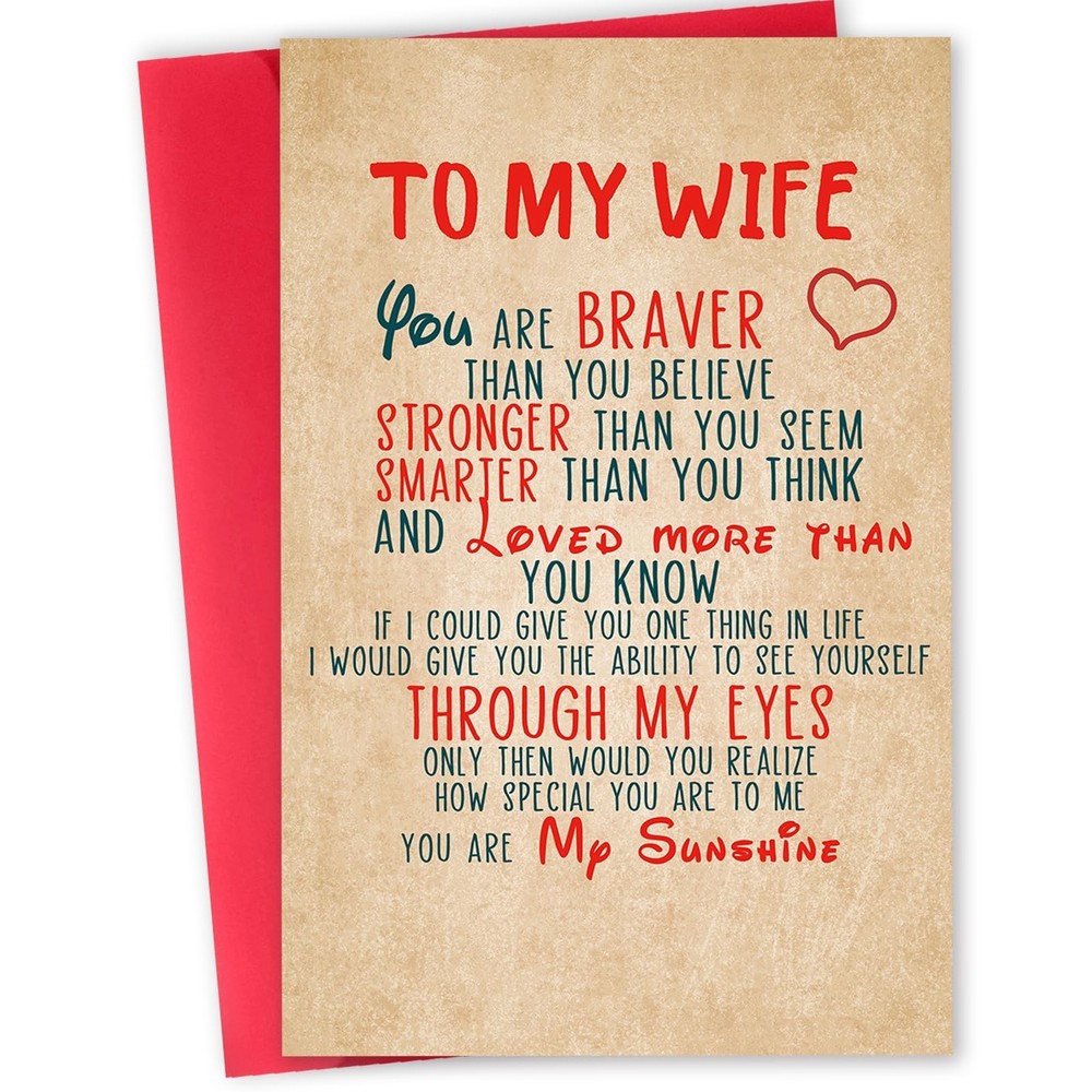 Beixian To My Wife Birthday Card, Happy Birthday Card for Wife, Funny Birthda…