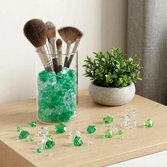 570 Pcs 5 Sizes St Patricks Day and Clear Fake Crushed Ice Rocks Irish Green