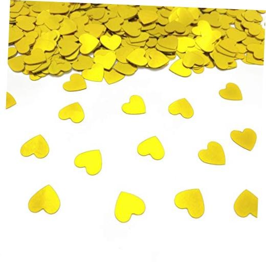 Heart Confetti Valentine’s Day Table Confetti Metallic Foil for Gold Heart