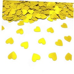 Heart Confetti Valentine’s Day Table Confetti Metallic Foil for Gold Heart