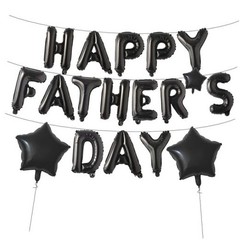 16 Inch “HAPPY FATHER’S DAY” Balloons Banner with 18 Inch Star Balloons –