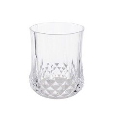 6 pcs Clear 8 oz Crystal Cut Plastic Stemless Wine Glasses Disposable Wedding