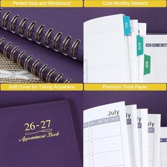 Appointment Book/Planner 2026-2027 – Weekly Appointment Book 2026-2027, purple