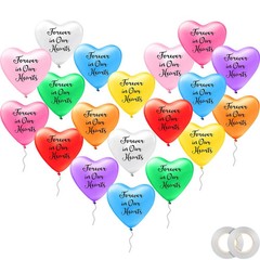 72 Pcs Memorial Balloons Funeral Heart Memory 74 Piece Set, Blue,white