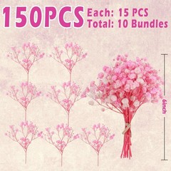 9000+ Bloom Pink Dried Babys Breath Flowers 150 Stems – Bulk Gypsophila