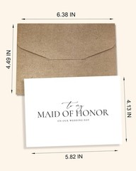 6 Pieces Bridesmaid Cards with Envelopes, 4 Pieces To My Bridesmaid On Our We…