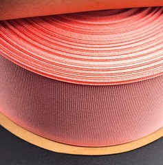 1 Spool Grosgrain ribbon 50 yards 2-1/4″ Polyester Melon/Pink 9252 Deep Coral