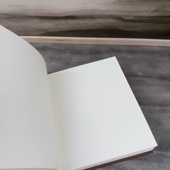 Pottery Barn Leather Bound Photo Album Book Medium Saddle Tan OB