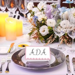150 PCS Pink Blank Scalloped Tent Place Name Cards Table Setting 2×3.5 In