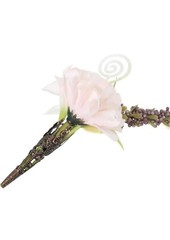 Corsage Decorative Holder, Alloy Lapel Pin Brooch Vase 42mm Bronze Tone