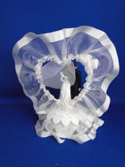New Vintage Wilton Petite Ribbon Delight Wedding CakeTop, black tux, 104-934