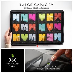 Vault X 9 Pocket Trading Card Zip Binder 360 Cards Premium Exo-Tec Album