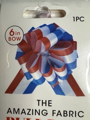 Red White Blue USA Party Decor Fabric Pull Bow 6” Patriotic LOT of 17