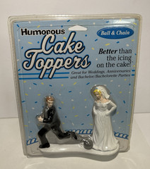Humorous Cake Toppers Ball And Chain Wedding Cake Topper Decoration Top 00472
