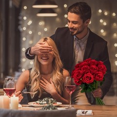 Ouddy Decor 20 Pcs Red Roses Artificial Silk Flowers Fake 20 Packs,