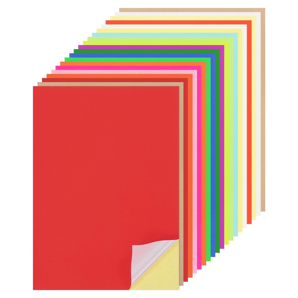 MECCANIXITY 25 Sheets Colored 8 x 12 inches / 20 x 30 cm, Assorted Colors