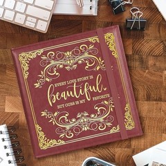 Valentine Day Gift for Couple,Love Story Magnetic Self Album Love Story-Brown
