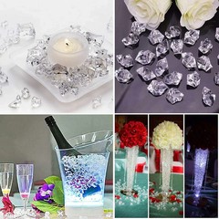 100/200pcs Crystal Transparent Fake Crushed Ice Stones Party Wedding Decorations