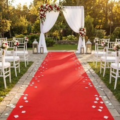 Thick Disposable Red Aisle Runner, 4×100 Feet | 50g, Indoor & Outdoor, Weddin…