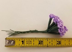 Lot 144 pcs Lilac Lavender Satin Ribbon Roses Flowers 10mm 3/8″ on Wire Stem