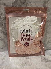 Fabric Rose Petals White & Pink 200 Pcs Vivitar