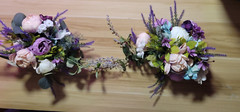 Wedding Flowers Floral for Table Wall Post Handmade Purple Lavender Peony Rose