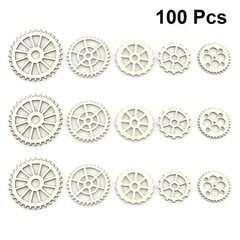 100Pcs Reusable Khaki Wooden Slices for DIY Projects and Craft Decorations