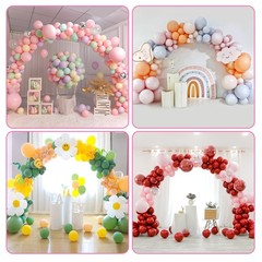 Balloon Arch Kit, Adjustable 10FT Wide & 8FT Tall 118 inches, White