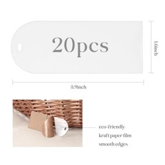 20 Pcs Clear Acrylic 3.9×1.6 In DIY Blank Hanging Table Place Cards Tags Lot