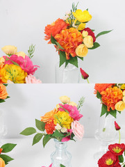 Tropical Flower Centerpieces – 6 Pcs for Weddings, Nurseries & Decor