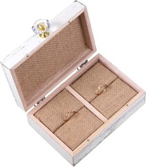 Hicarer Wedding Ring Bearer Box and Then Two Become One Mr. and Mrs.