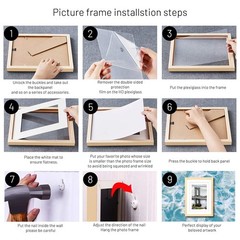 8×10 Picture Frames Solid Wood Display Pictures 5×7 or 8×10 Frame Poster Phot…
