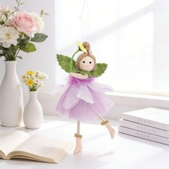 Easter Angel Ornament with Tulle Skirt for Walls Trees and Party Spaces