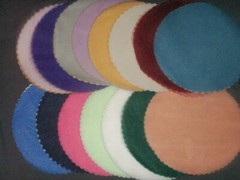 Scalloped Tulle Circles 24″ d Wedding Favor Wrap for cups bottles boxes – 25pcs