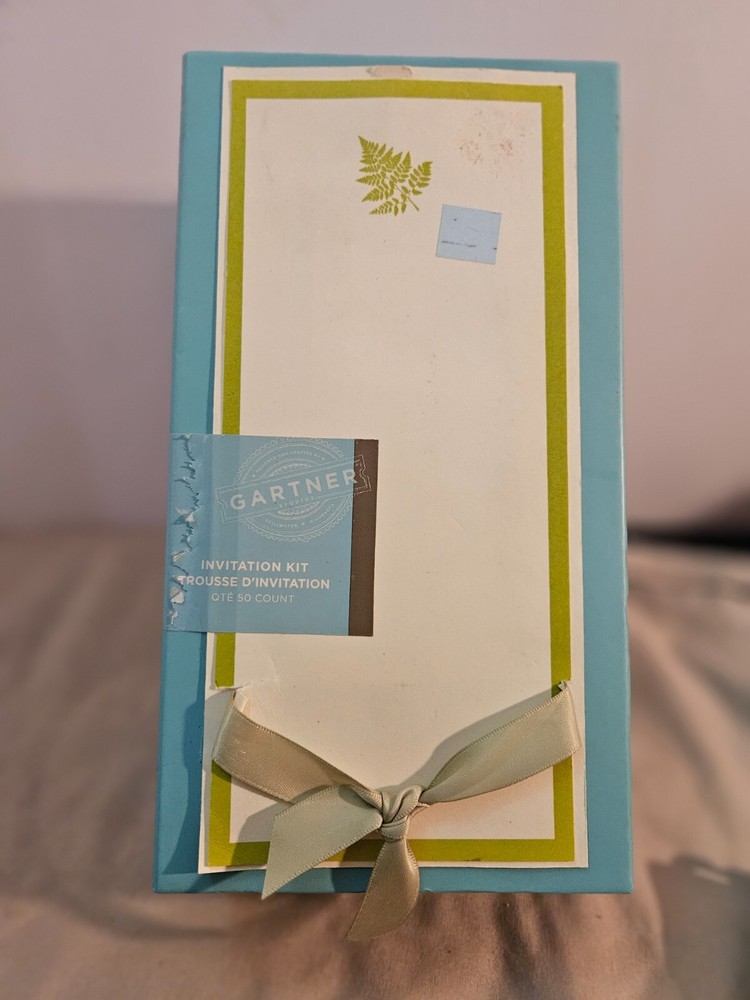 gartner new invitation kit 50 count tall green fern