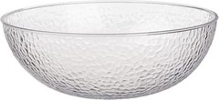 Lillian Collection Stunning Clear Plastic Round Hammered Bowl -2″ 12 inches 1